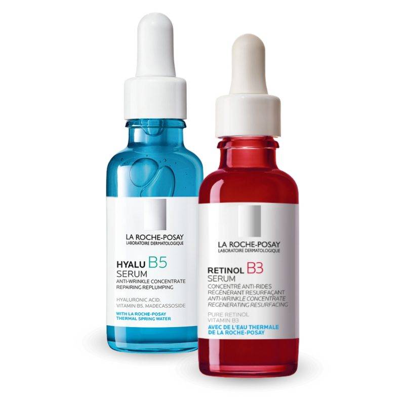 Dúo Rejuvenecimiento con Hyalu B5 Serum y Retinol B3 Serum de La Roche-Posay.