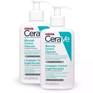 Dúo CeraVe Blemish Control Cleanser 236ml: dos limpiadores para piel mixta a grasa con tendencia al acné.