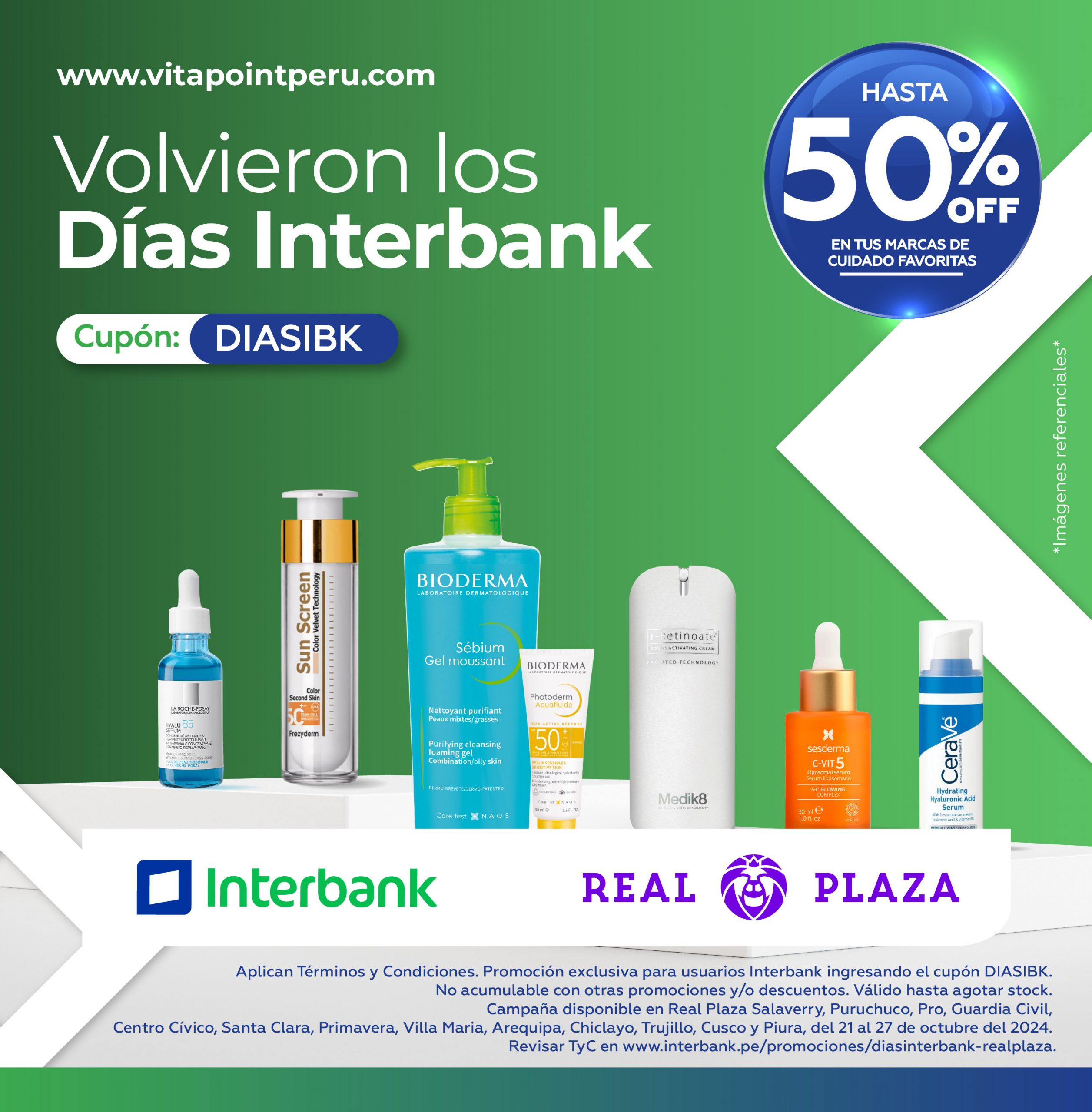 50% de descuento skincare y bienestar interbank