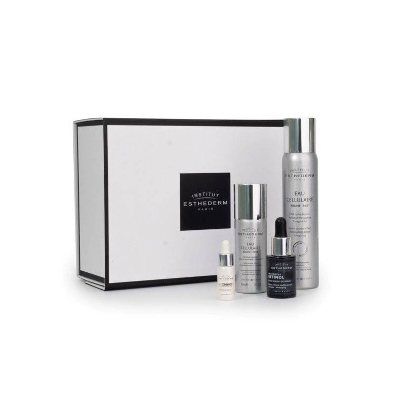 Pack Intensive Retinol: Eau Cellulaire Brume, Age Proteom, y Intensive Retinol Huile Serum para combatir el envejecimiento