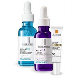 Dúo Hidrata y Corrige de La Roche-Posay: Hyalu B5 Serum y Mela B3 Serum para hidratar y corregir manchas.