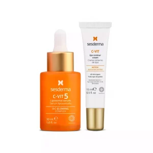 Dúo Luminosidad Sesderma con C-Vit Contorno de Ojos y Serum 5 Vitaminas